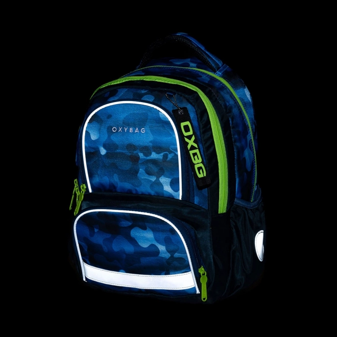 Schulrucksack Oxy Next Camo Blau