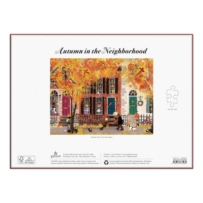 Herbst im Viertel Puzzle 1000 Teile