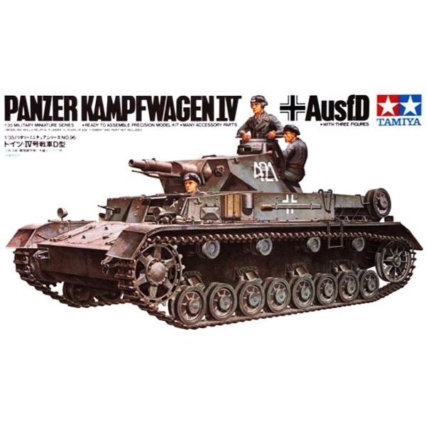 Plastikmodell Deutscher Panzer PzKpfw IV AusfD