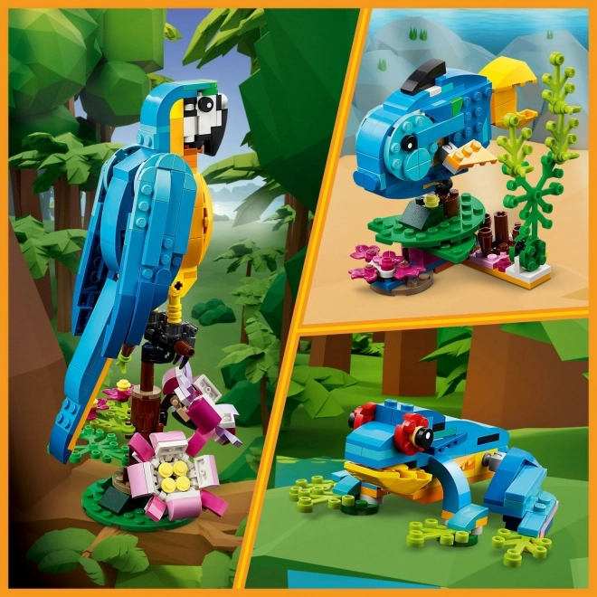 Exotischer Papagei LEGO Creator 3-in-1 Bauset