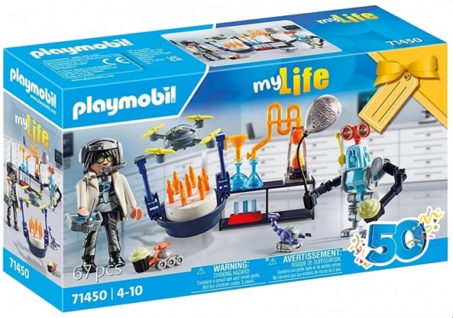 Spielset Wissenschaftler mit Robotern