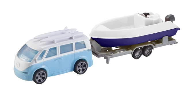 Teamsterz Wohnmobil mit Anhänger und Boot