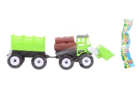 Traktor mit Lader und Anhänger