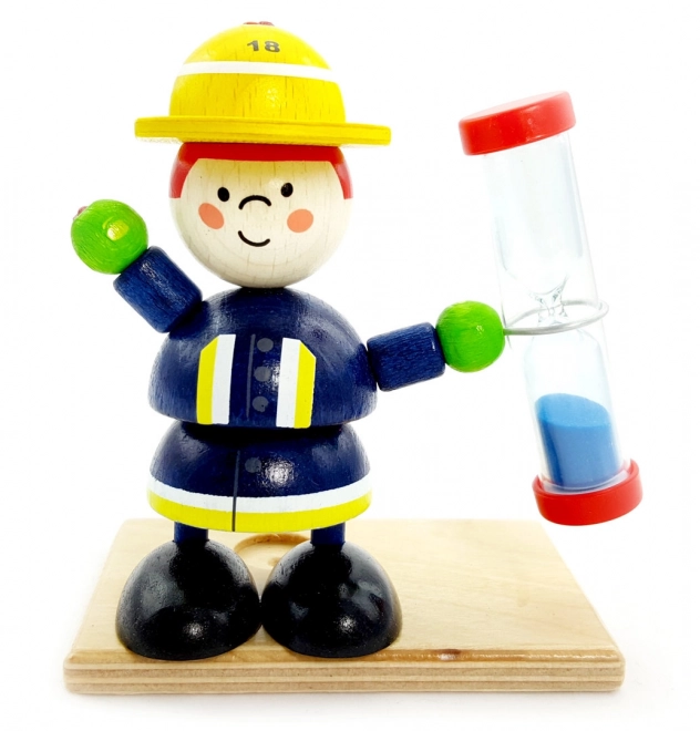 Sanduhr mit Feuerwehrmannfigur für Kinder