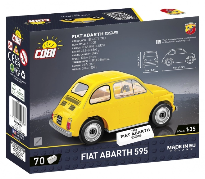 Fiat Abarth 595 Modell aus COBI-Bausteinen