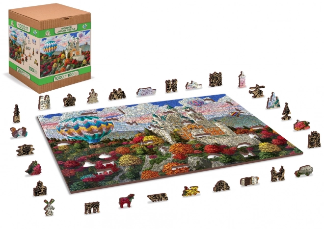 Holzpuzzle Schloss Neuschwanstein 2-in-1