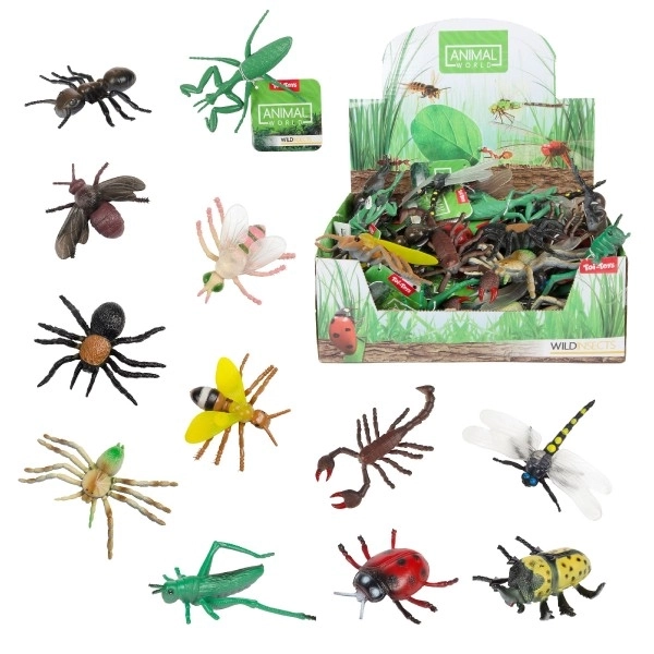 Kunststoff Insekten 6-13 cm Mix, 48 Stück im Box