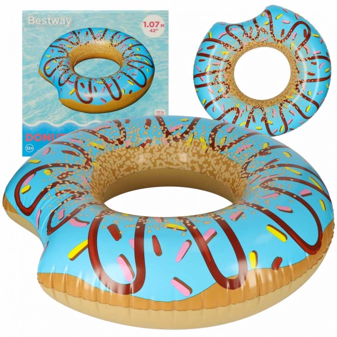 Aufblasbarer Schwimmreifen Donut Blau 107cm