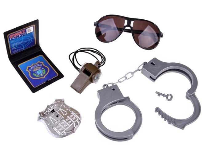 Polizei-Set für Polizistenspielfigur Waffe Handschellen ZA4826