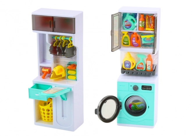 Spielset Badezimmer 4-in-1 Dusche Toilette Waschmaschine