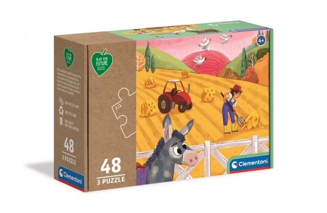 Clementoni Tiere 3-in-1 Puzzle