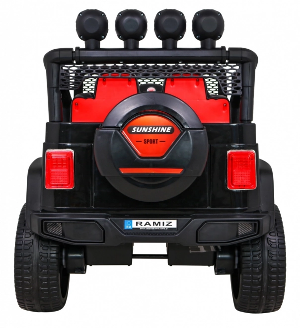 Geländewagen Raptor Drifter Flames + Fernbedienung + Antrieb 4x4 + Stauraum + Langsamer Start + MP3 LED