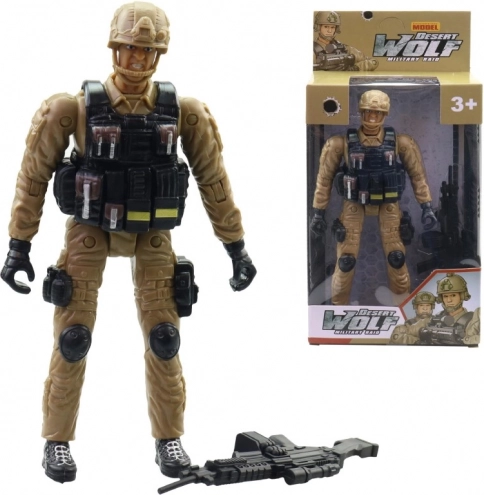 Soldat mit Zubehör 18 cm