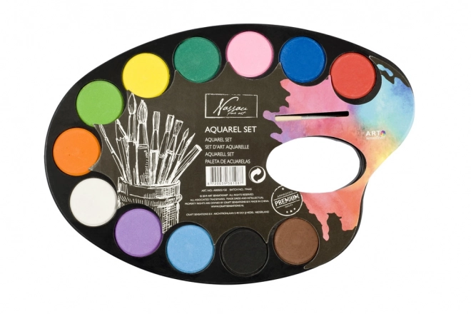 Malerpalette mit Wasserfarben