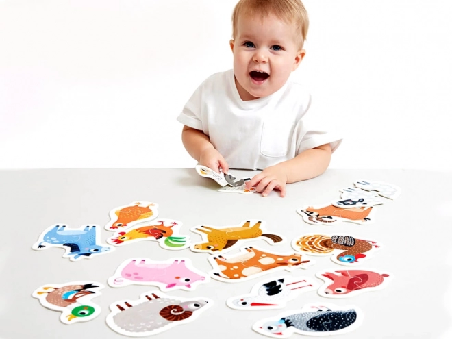 Erste Puzzle: Bauernhof-Tiere