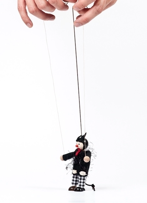 Hölzerne Marionette Teufel Bruno