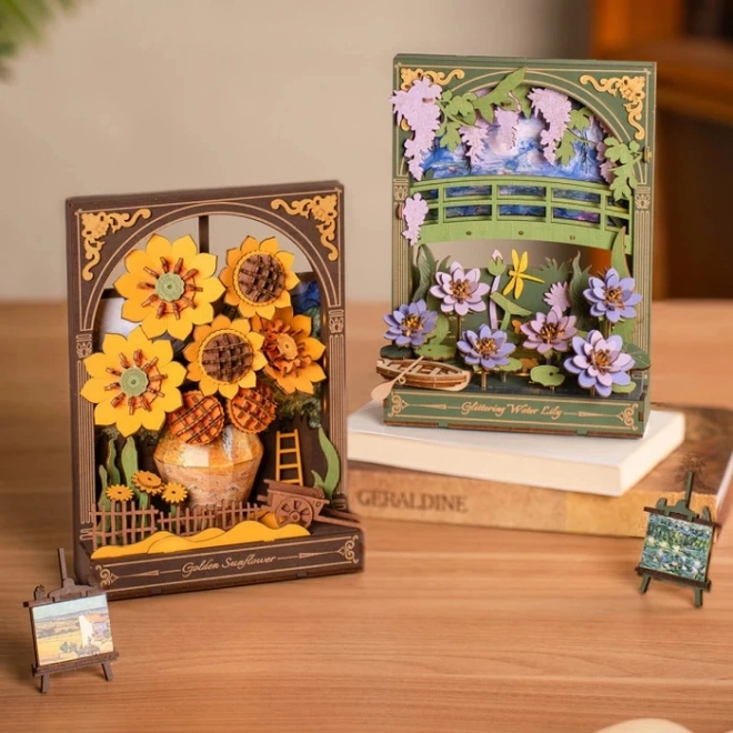 RoboTime 3D Holzpuzzle Goldene Sonnenblume