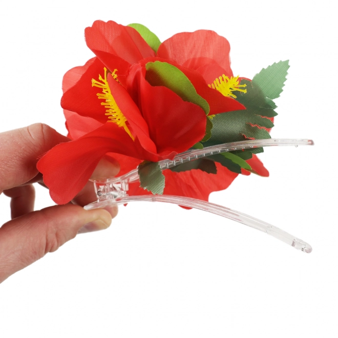 Haarclip mit Hibiskusblüte