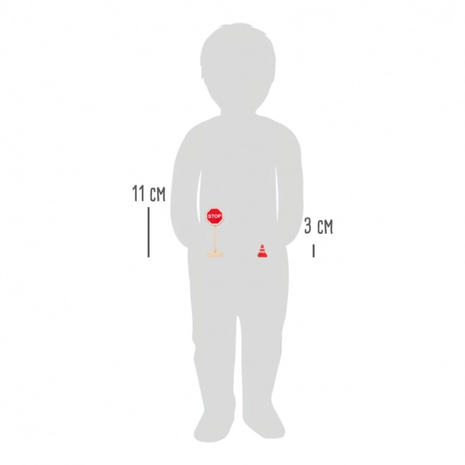 Verkehrsschilder Holz Set für Kinder