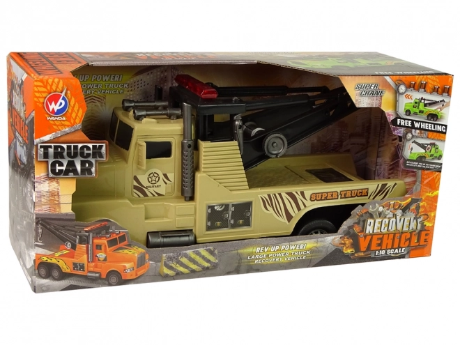 Autoabschleppwagen Pannenhilfe 1:10 – Seil Militär Braun