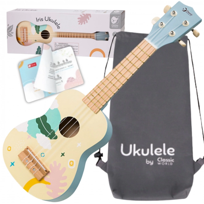 Klassisches Welt Holz-Ukulele für Kinder Blau