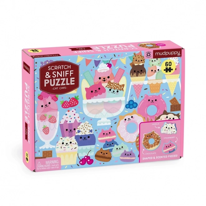 Mudpuppy Duft-Puzzle Katzenkaffee 60 Teile