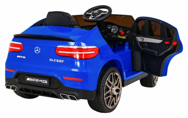 Mercedes Benz GLC63S für Kinder Blau + Fernsteuerung + 4x4 Antrieb + MP3 LED + EVA + langsamer Start