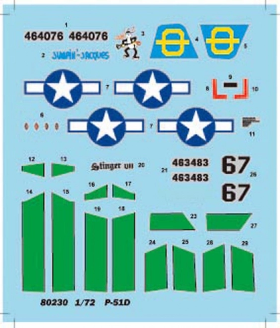 Plastikmodellflugzeug P-51D Mustang IV