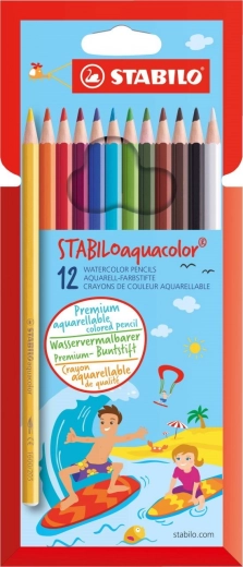 Set mit Aquarellstiften Stabilo Aquacolor 12 Stk.