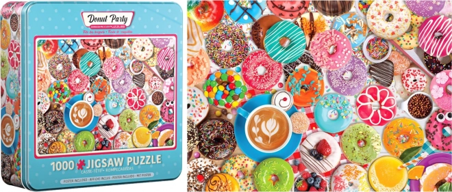 Eurographics Puzzle in Metallbox Donut Party 1000 Teile