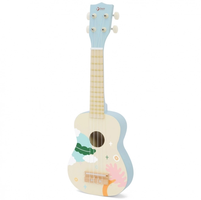 Klassisches Welt Holz-Ukulele für Kinder Blau