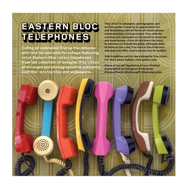 Galison Puzzle Retro-Telefone vom Künstler Troy Litten 500 Teile