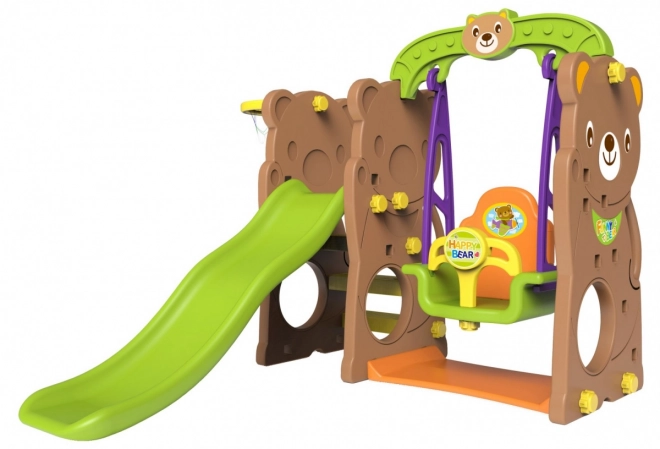 Gartenschaukel 3in1 Rutsche Basketball für Kinder Winnie Puuh