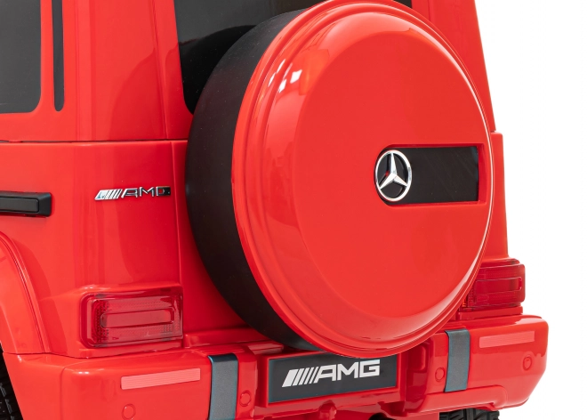 Mercedes AMG G63 für Kinder Rot + Fernbedienung + MP3 LED + Langsamer Start + EVA + Gurte