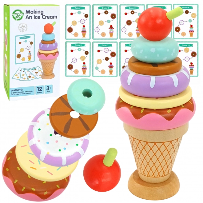 Woopie Green Montessori Eisdiele Holzspielzeug