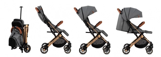 Sportkinderwagen MoMi Estelle Grau mit Goldrahmen