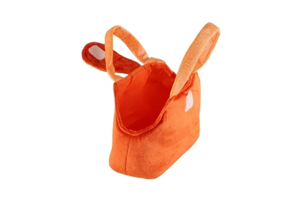 Hund in Plüsch-Handtasche Orange 19x17cm