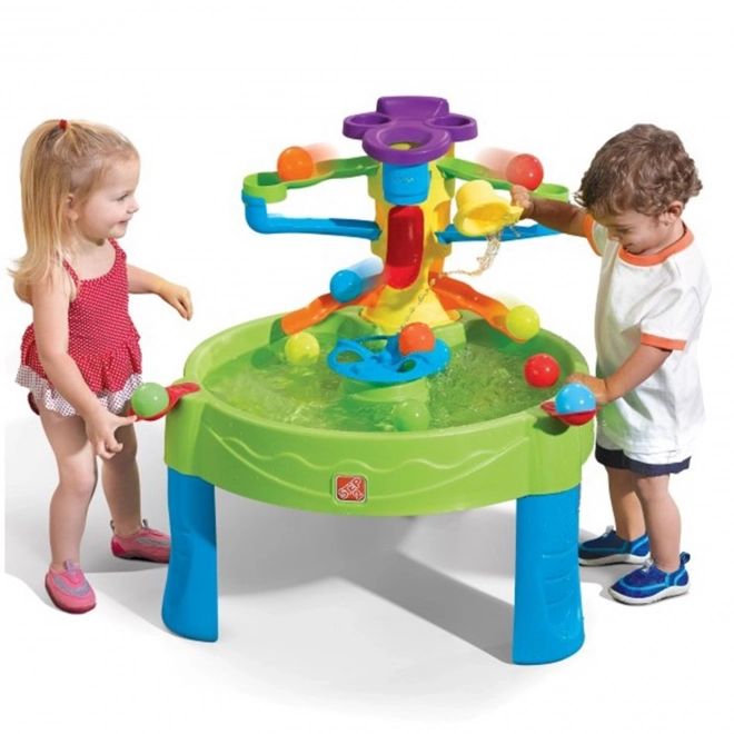 Farbenfroher Wasser-Spieltisch mit Bällen 2-in-1