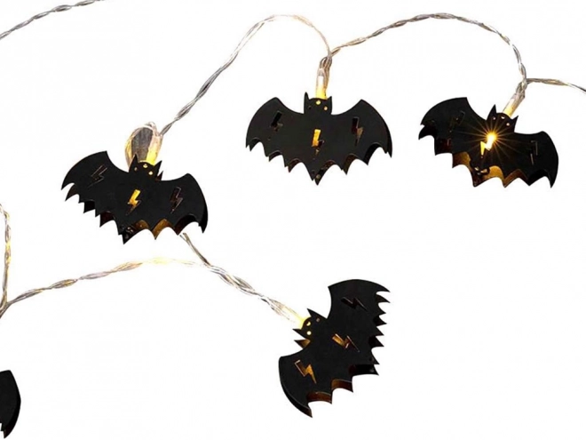 10 LED Halloween Lichterkette mit Fledermäusen 200 cm