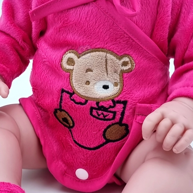 Woopie Babypuppe in Bärenkleidung 46 cm