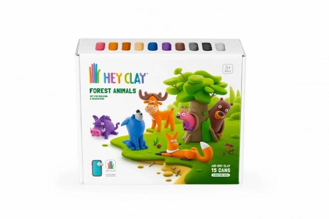 Plastikmasse Hey Clay Waldtiere Set