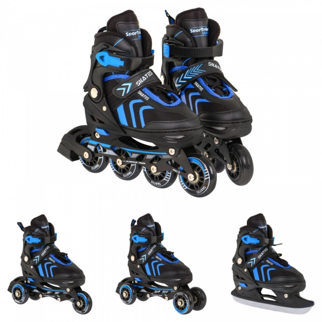 Multifunktionale Kinderskates 4-in-1 Blau Größe 39-43