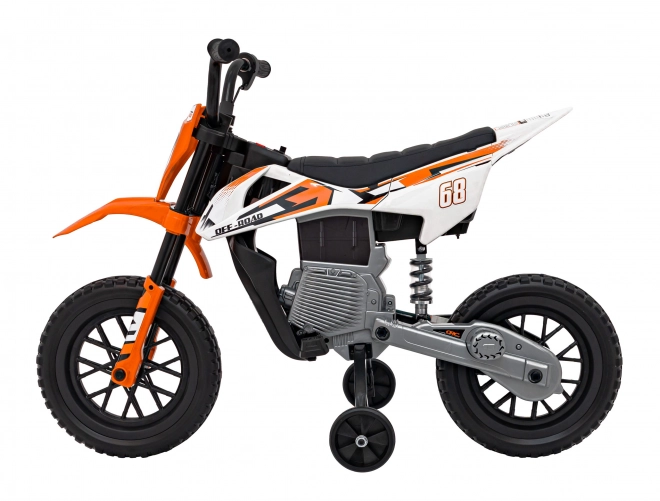 Kinderfahrt auf dem Motorrad PANTONE 361C Orange mit EVA-Rädern und Audiopanel