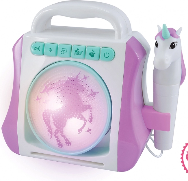 Karaoke-Box mit Mikrofon - Einhorn