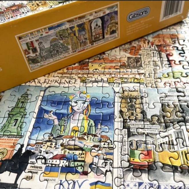 Gibsons Puzzle Europäische Sehenswürdigkeiten 1000 Teile