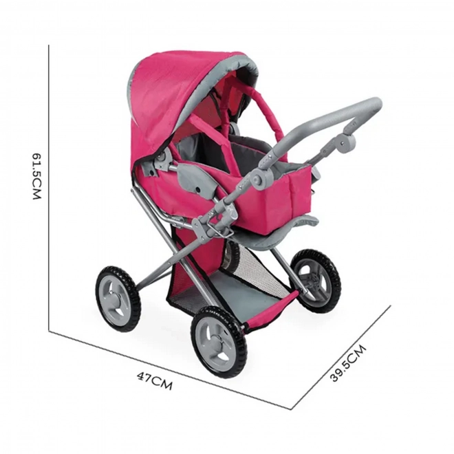 Woopie royal puppenwagen 4-in-1 mit babyschale und verstellbarem griff