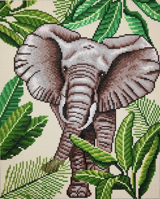 Diamantmalerei-Set Elefant 34x43 cm