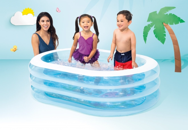 Aufblasbarer ovaler Kinderpool für den Garten