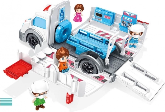 Aufklappbarer Rettungswagen mit Figuren 30 cm