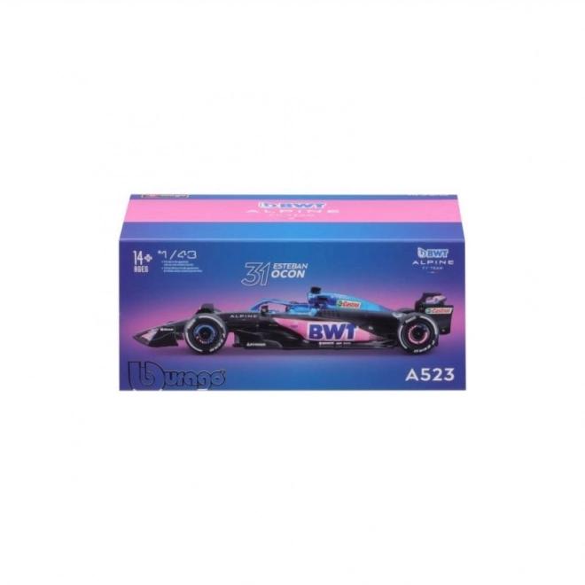 Bburago Formel 1 Modellauto BWT Alpine 2023 - Esteban Ocon